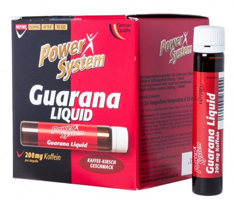 PowerSystems Guarana Liquid 200мг (20амп*25мл) кофейно-вишневый