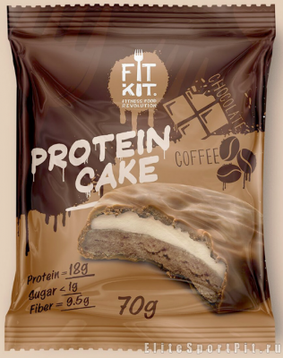 FITKIT Protein cake с начинкой 70г Шоколад-кофе 1/24