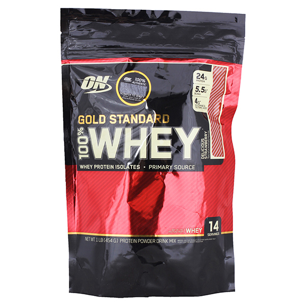 ON.Whey protein 100% Gold standart 1lb- Delicious Strawberry(454г)