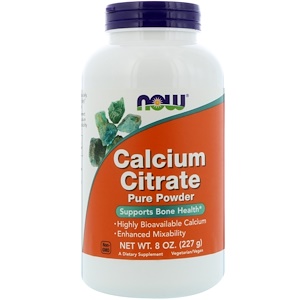NOW. Calcium Citrate PurePowder, 8унций