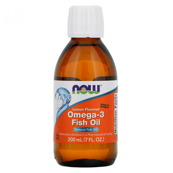 NOW. Omega 3 Fish Oil Lemon 200 мл
