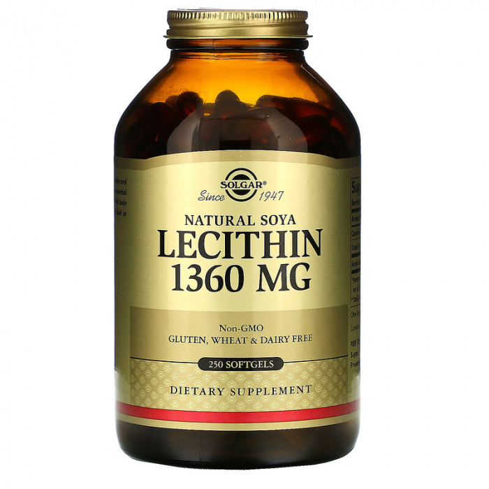 Solgar Lecithin 1360 mg (Natural Soya) 100 softgels
