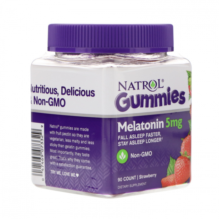 Natrol Gummies Melatonin Strawberry 5mg 90 count