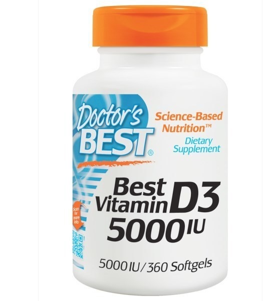 Doctor's Best Витамин D3 5000 ME 360 caps