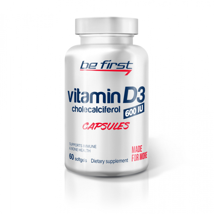 Be first vitamin D3 600 IU 60 капс