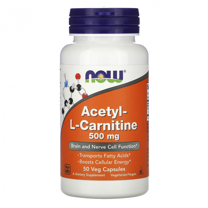NOW. Acetyl L-Carnitine 500 mg 100 caps