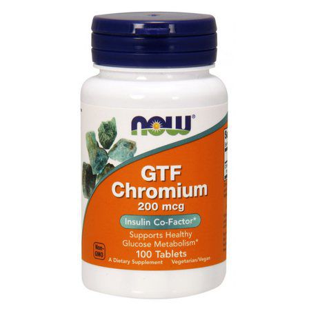 NOW. GTF Chromium 200mcg 100таб