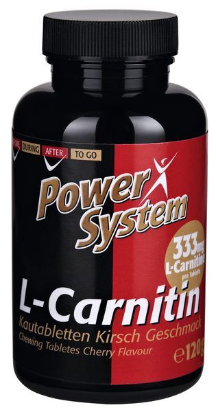PowerSystems L-Carnitine жеват.таблетки 80таб Вишня