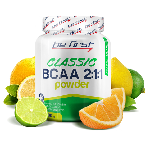 Be first BCAA 2:1:1 Classic powder 200г цитрусовый микс