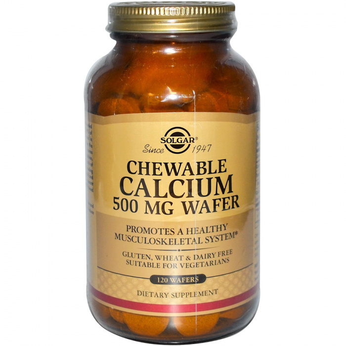 Solgar Chewable Calcium 500мг 120 Wafers