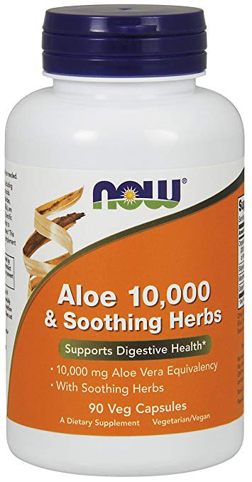NOW. Aloe Vera 10000mg & Soothing Herbs 90 vcaps