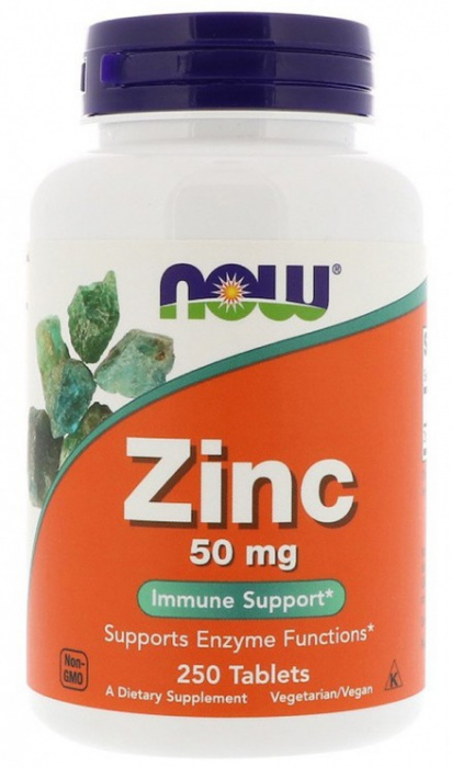 NOW. Zinc Gluconate 50 mg 250 таб