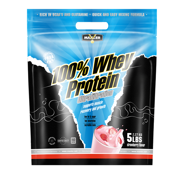 MXL. Ultrafiltration Whey Protein 2270 g (5lbs) bag - Strawberry