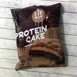 FITKIT Protein cake с начинкой 70г Двойной шоколад 1/24