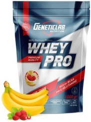 Geneticlab Whey Pro 1000г Банан-Земляника