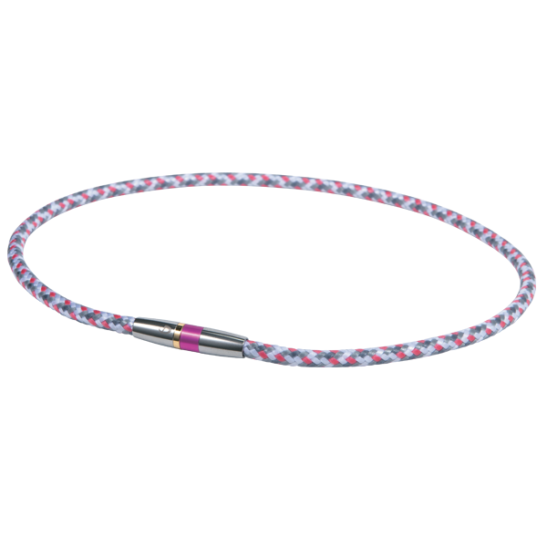 Ожерелье Phiten Rakuwa Necklace X50 High-End Model3 бел-роз-сер