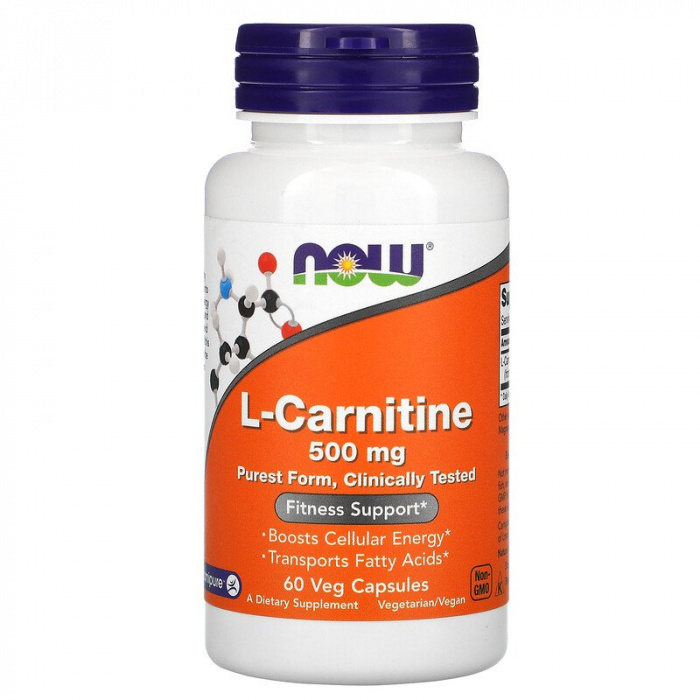 NOW. L-Carnitine 500 mg 60 caps