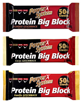 PowerSystems Protein Big Block 100г шоколад 1/16
