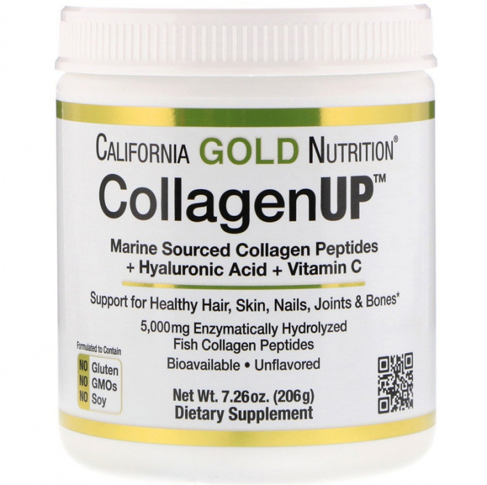 California Gold Nutrition Коллаген UP + витамин С 464g
