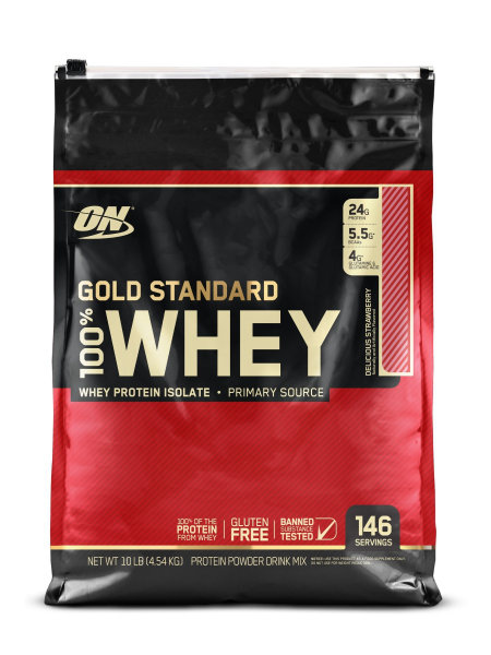 ON.Whey protein 100% Gold standart 10lb- Delicious Strawberry