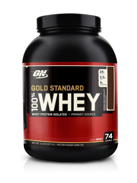 ON.Whey protein 100% Gold standart 5lb- Double Rich Chocolate