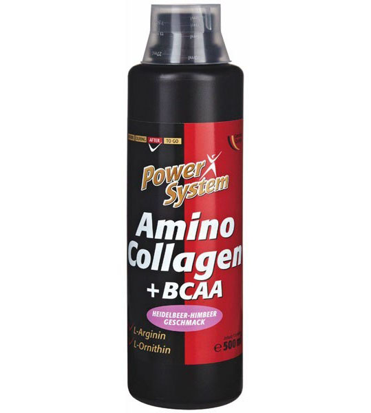 PowerSystems Amino Collagen + BCAA 500мл черника-малина