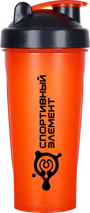 2DТрейд бутылка "Сердолик" 550мл ораньжевая бут. с черной накладкой и оранж. логотипом