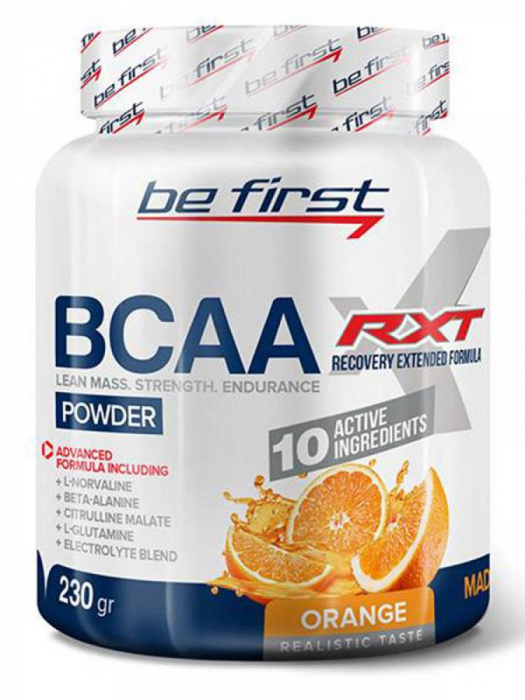 Be first BCAA RXT powder 230 г апельсин