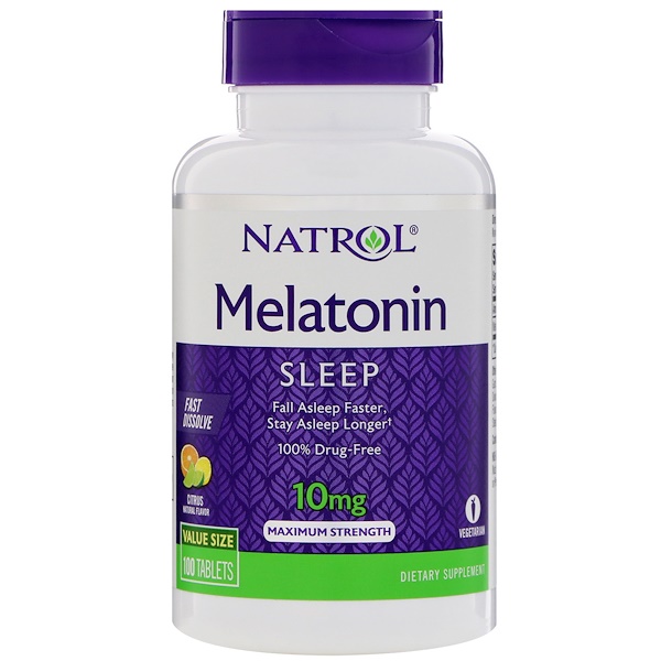 Natrol Melatonin 10mg 100tabs Цитрусовый вкус