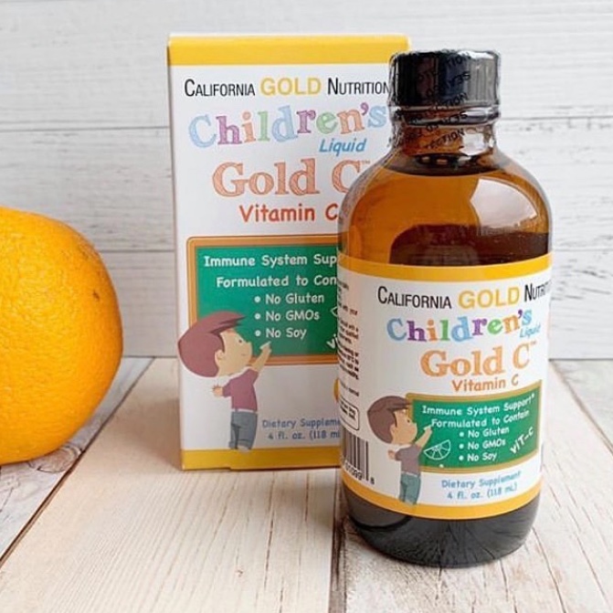 California Gold Nutrition Children's Liquid Gold Vitamin C 118мл со вкусом апельсина