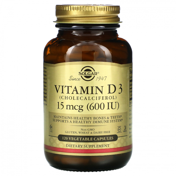 Solgar Vitamin D3 с цинком и бором 120 таб