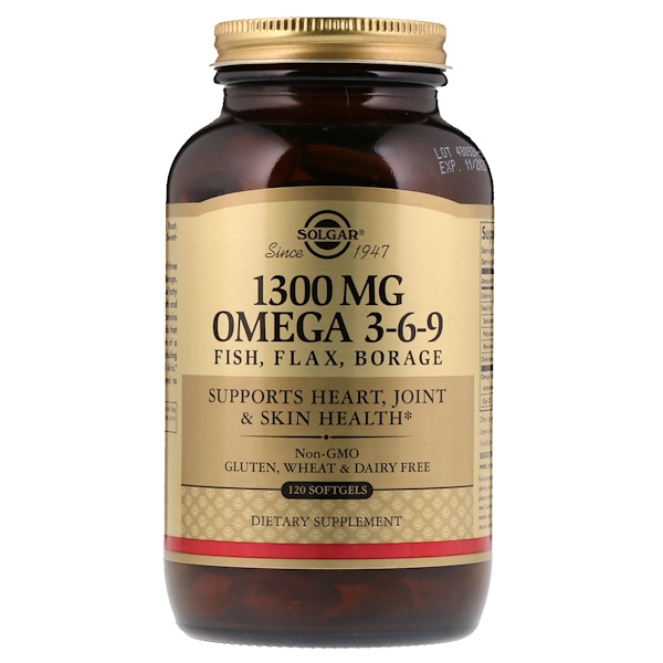 Solgar EFA Omega 3-6-9 1300 мг.60 softgels