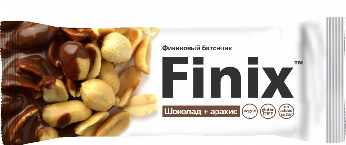Finix Батончик финиковый с арахисом и шоколадом 30г. 1/24