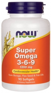 NOW. Super Omega 3-6-9 1200mg 90 softgels