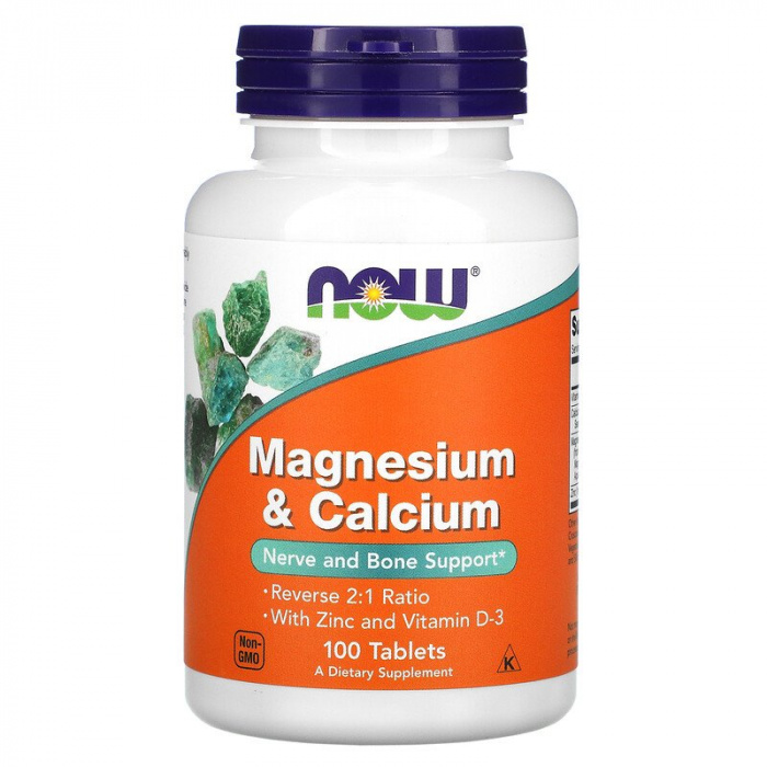 NOW. Calсium-Magnesium 500\250mg 100 табл